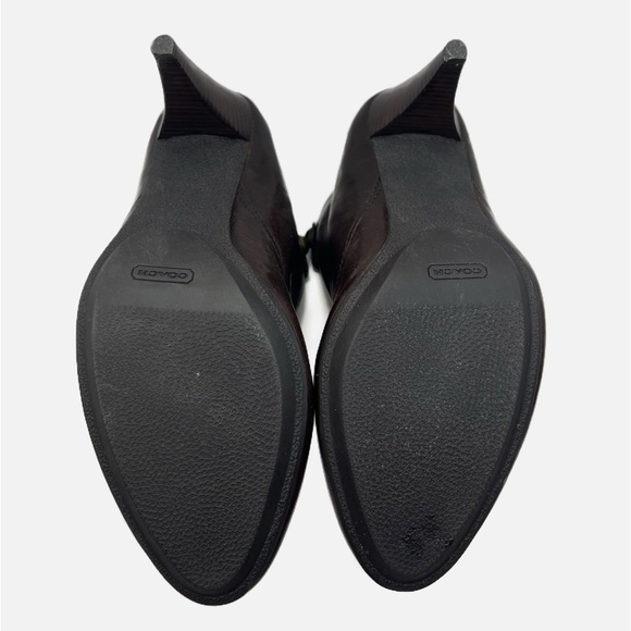 Coach Aliza Ankle Boot Bootie ChestnutBrown Leather Women size 11 - Picture 8 of 10